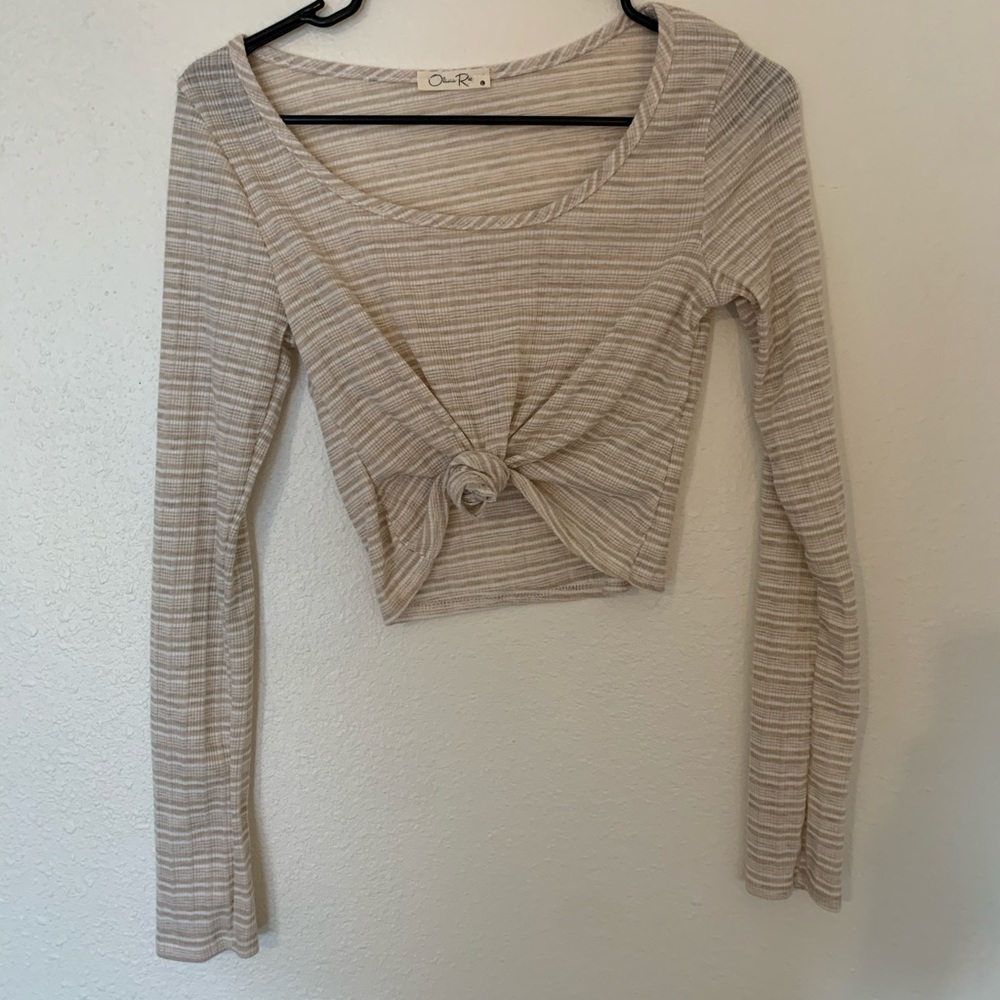 Olivia Rae Crop Top With Knot Tie
